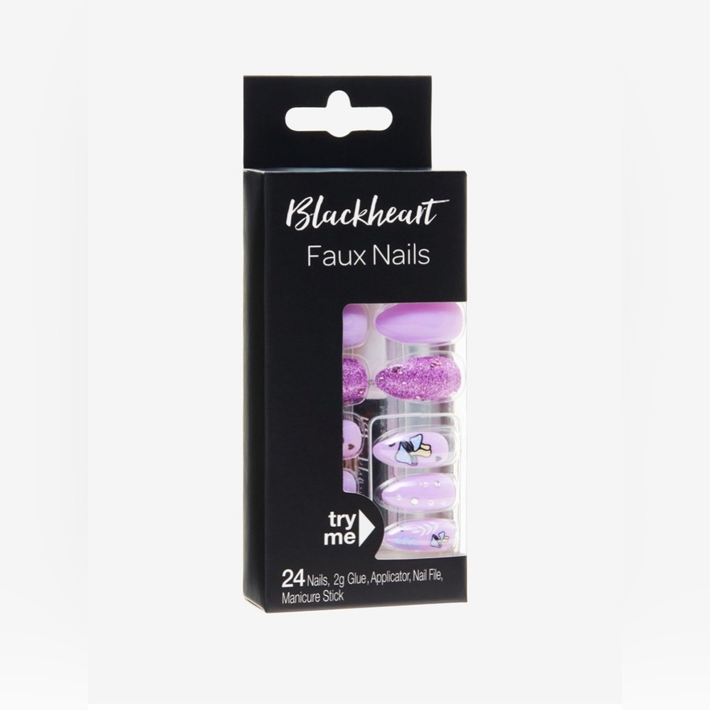 Blackheart Purple Mushroom Faux Nail Set